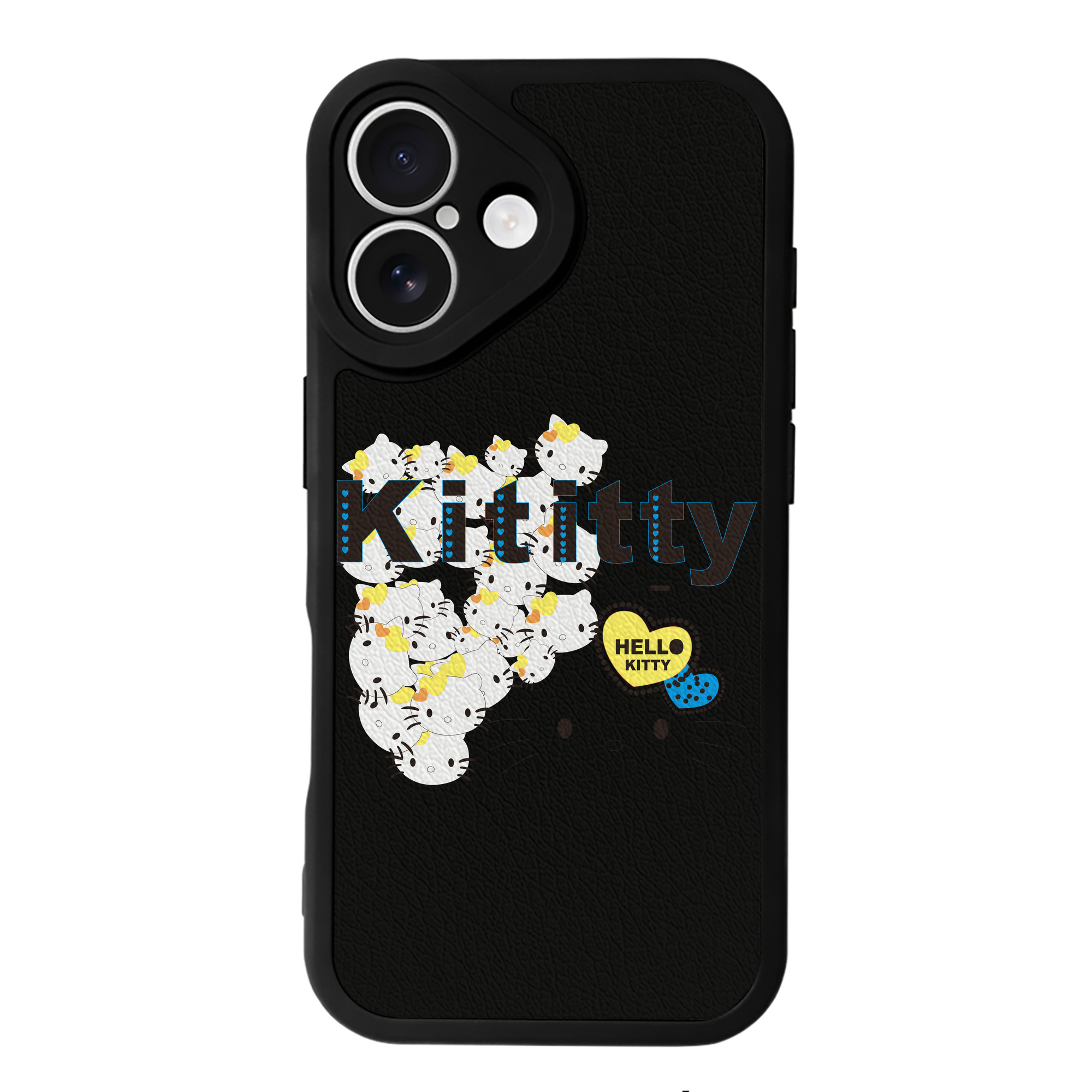（画像用） Hello Kitty ハローキティ 【iPhone 16シリーズ対応】シリコンスマホケース（レザー調） 材質：シリコン